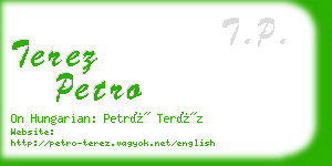 terez petro business card